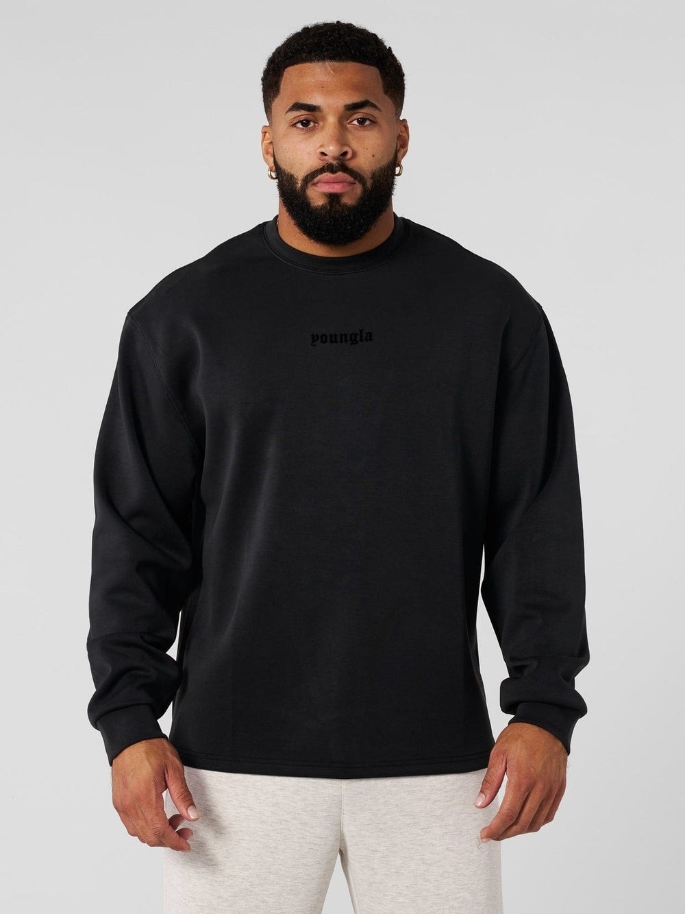 8078 - Soft AF Longsleeves Charcoal YoungLA